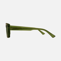 Hey Ho - Gloss Crystal Olive Frame with Green Lens