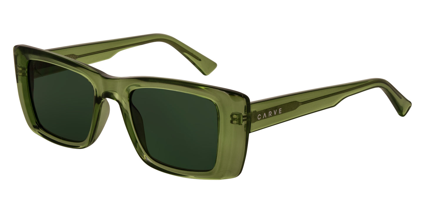 Hey Ho - Gloss Crystal Olive Frame with Green Lens