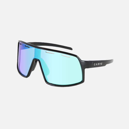 Sierra - Gloss Black Frame Grey Blue Iridium Lens with Venting