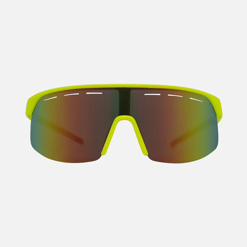 VELOCITY HD - Matt Fluro Yellow Frame, Grey Lens with Red Iridium plus Venting