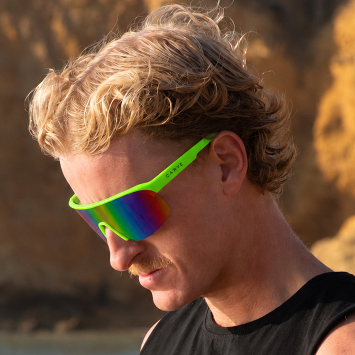Velocity HD - Gloss Lime Frame, Rose Lens with Green Iridium