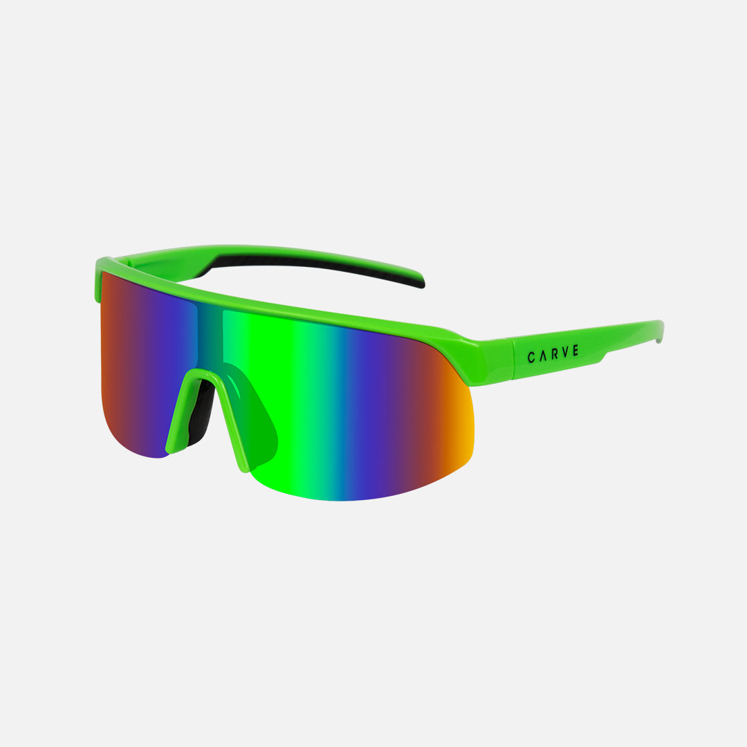 Velocity - Frame: Gloss Lime <br> Lens: Rose with External Green Iridium