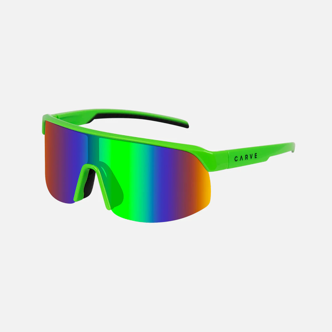 Velocity HD - Frame: Gloss Lime <br> Lens: Rose with External Green Iridium