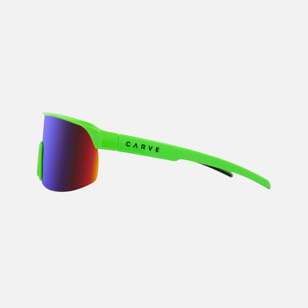 Velocity HD - Frame: Gloss Lime <br> Lens: Rose with External Green Iridium