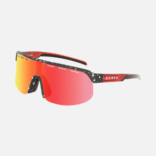 Velocity - Matt Black Frame Grey Red Iridium Lens with Venting