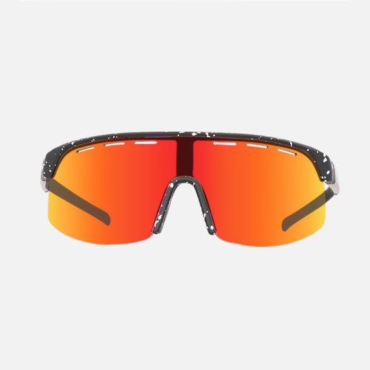 Velocity - Matt Black Frame Grey Red Iridium Lens with Venting
