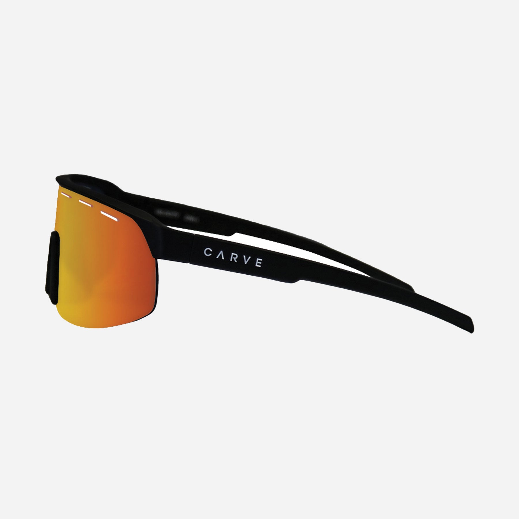 Velocity HD -  Matte Black Frame, Grey Lens HD with Red Iridium plus Venting