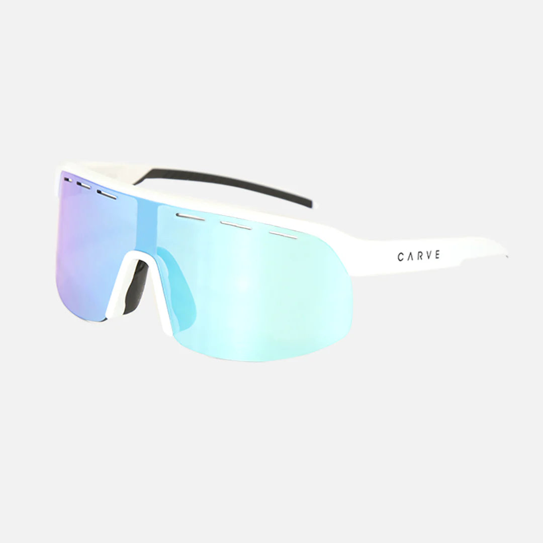 Velocity HD - Frame: Gloss White <br> Lens: Rose with External Blue Iridium plus Venting