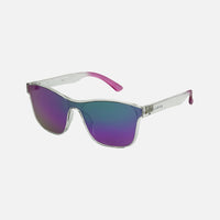 Riot - Crystal Clear Frame with Grey and Aqua Purple Iridium Lens