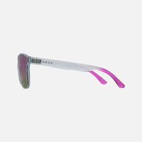 Riot - Crystal Clear Frame with Grey and Aqua Purple Iridium Lens