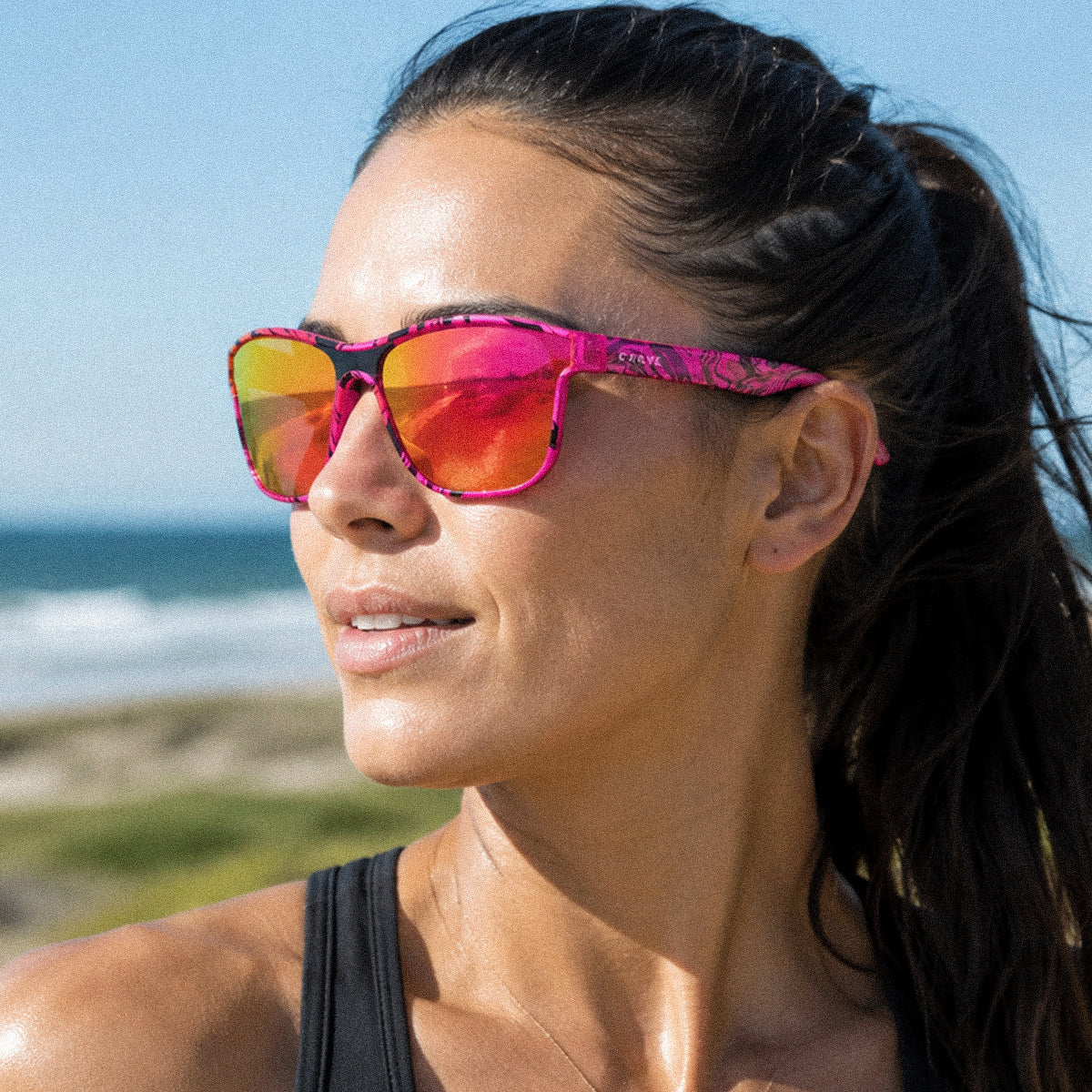 Riot - Gloss XTL Hot Pink Swirl Frame with Grey and Pink Gold Lens