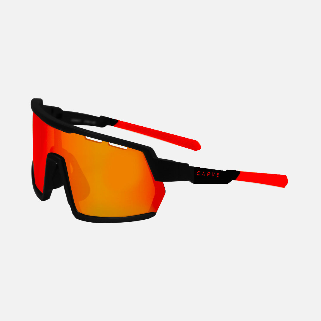 Legacy HD - Matte Black Rubber Frame, Grey Lens Red Iridium HD with Venting