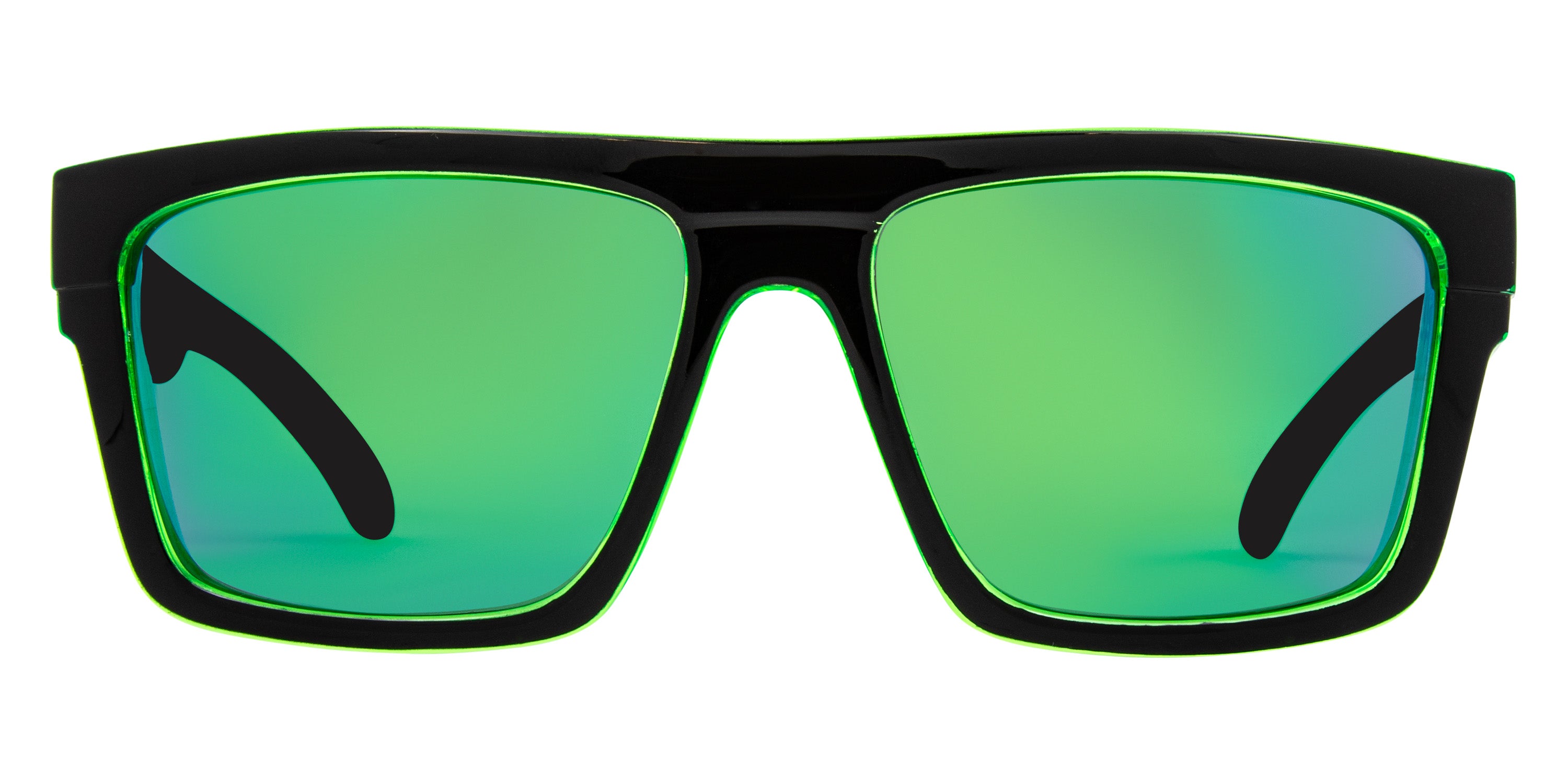 Volley - Polarized Iridium Gloss Black / Green Frame Sunglasses