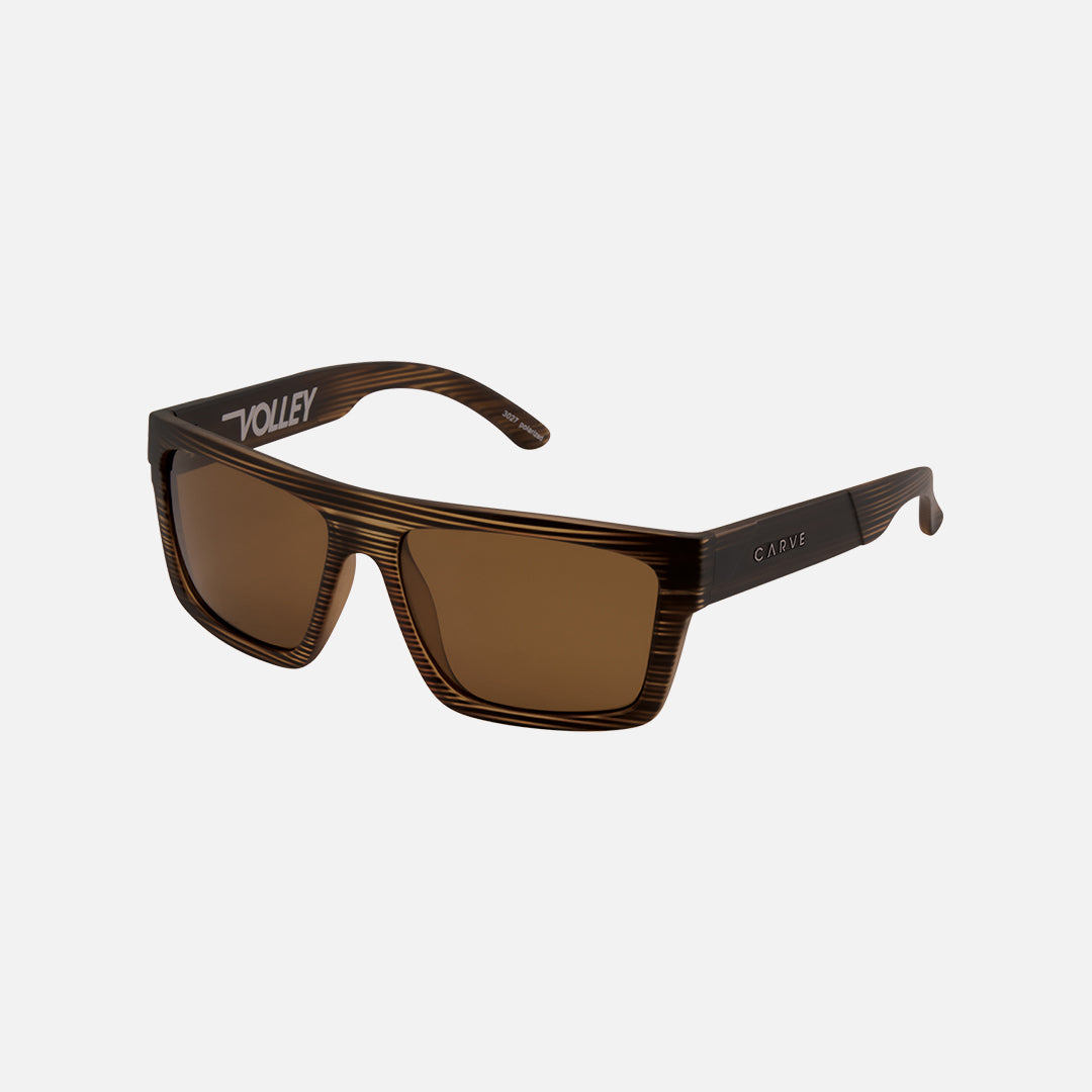 Volley - Polarized Matte Brown Streak Frame Sunglasses