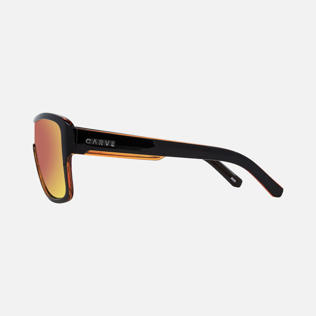 Anchor Beard - Gloss Black Outer Frame with Orange Crystal inner Trims, Orange Iridium Lens