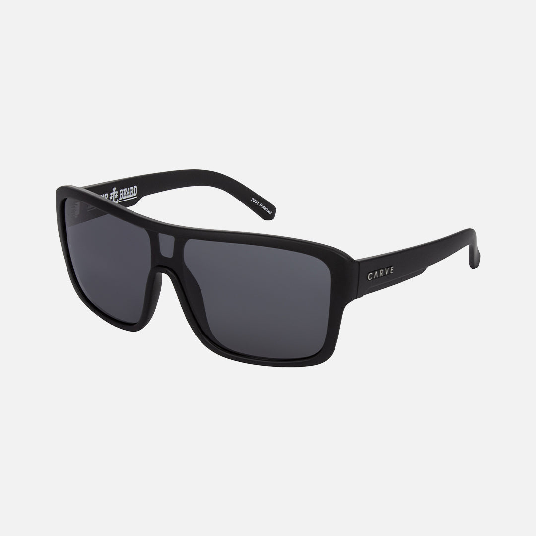 Anchor Beard - Matt Black Frame with Grey Polarized Lens