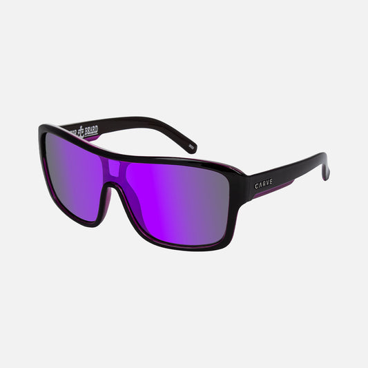 Anchor Beard - Gloss Black Outer Frame with Purple Crystal inner Trims, Purple Iridium Lens