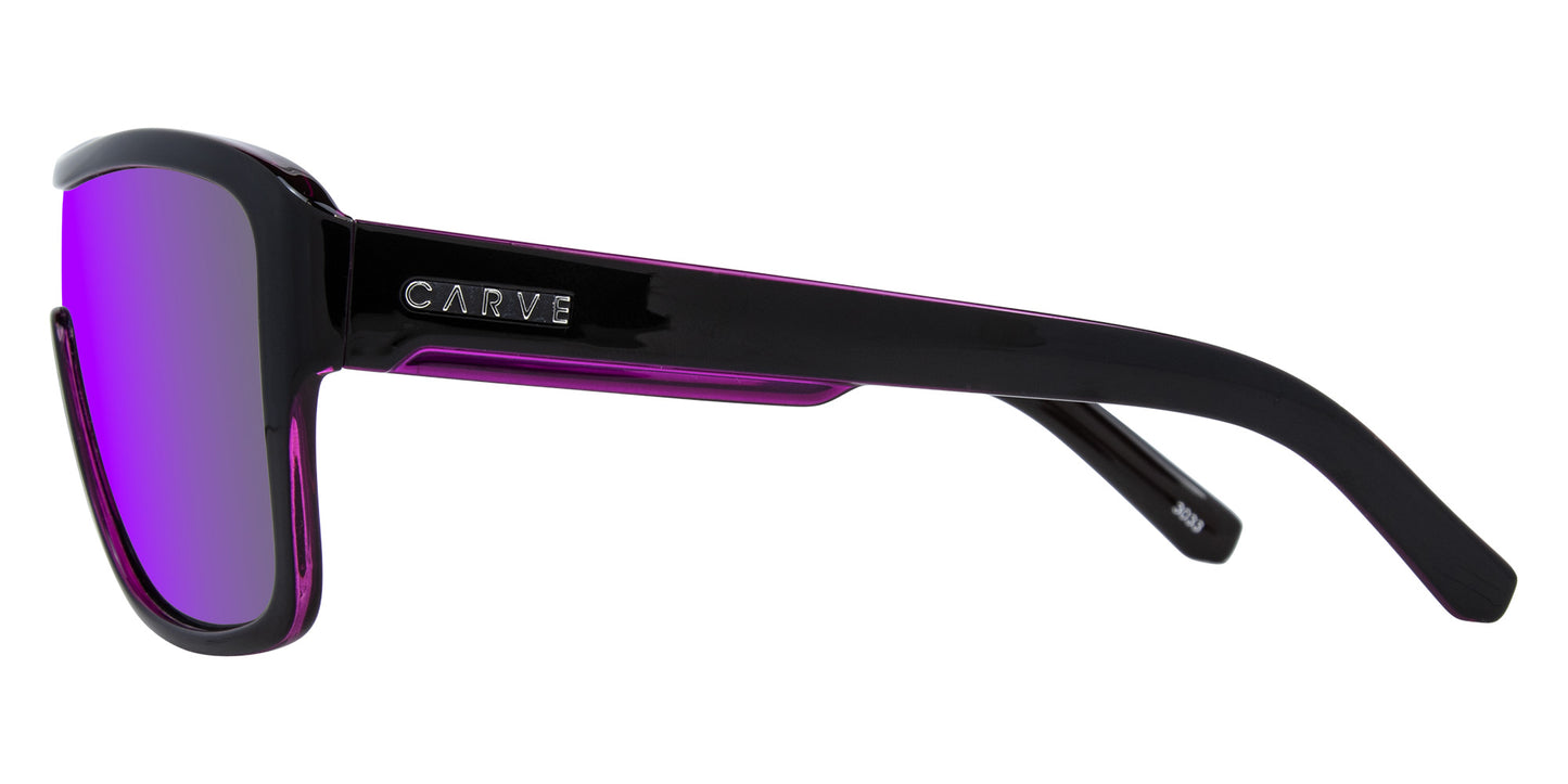 Anchor Beard - Gloss Black Outer Frame with Purple Crystal inner Trims, Purple Iridium Lens