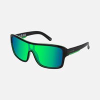 Anchor Beard - Gloss Black Outer Frame with Green Crystal inner Trims, Green Iridium Lens