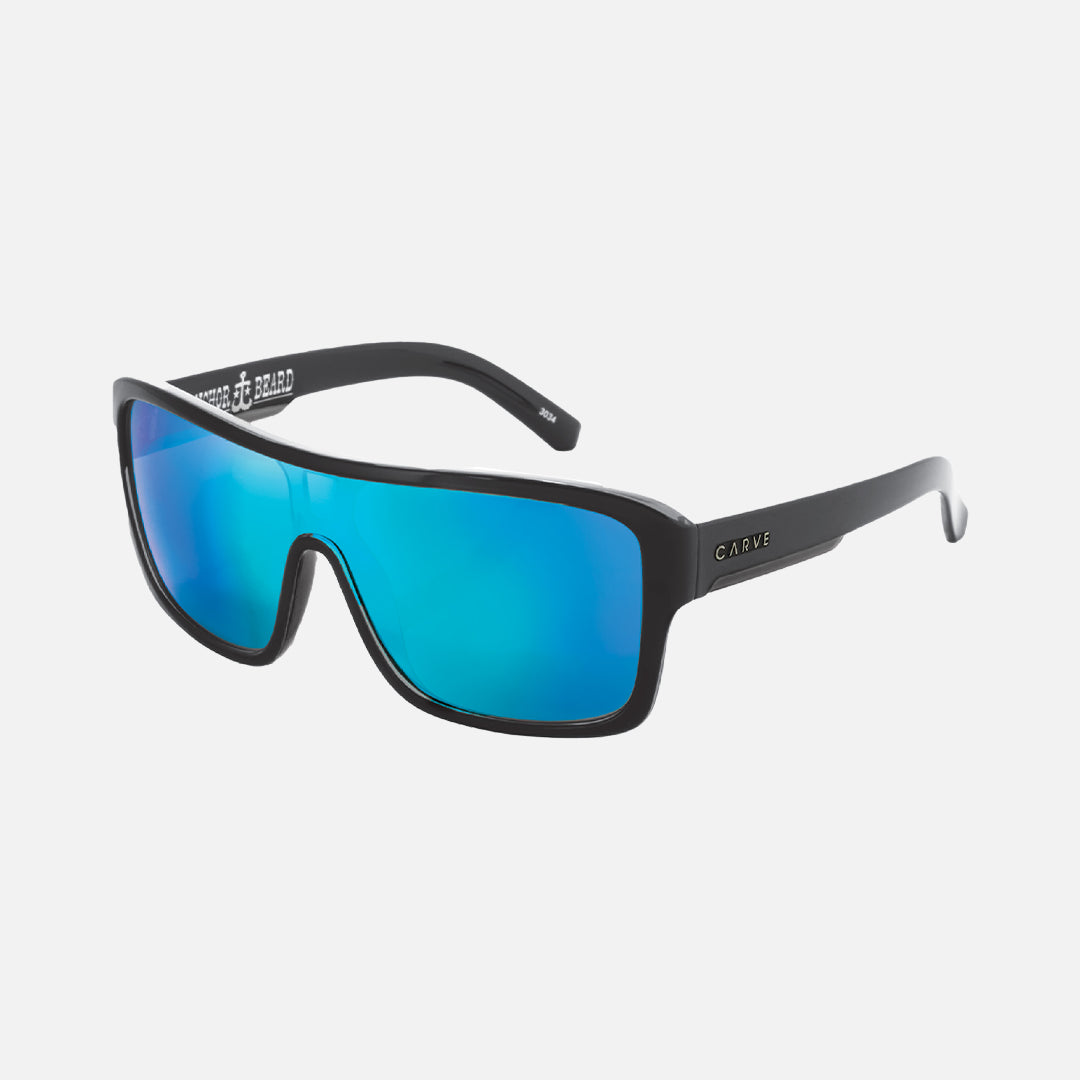 Anchor Beard -  Matt Black Frame with Blue Iridium Polarized Lens