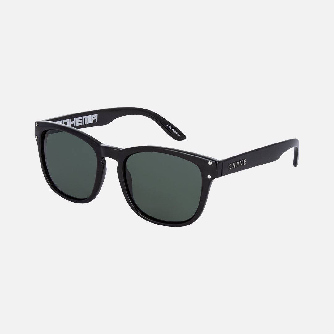 Bohemia - Polarized Gloss Black Frame Sunglasses