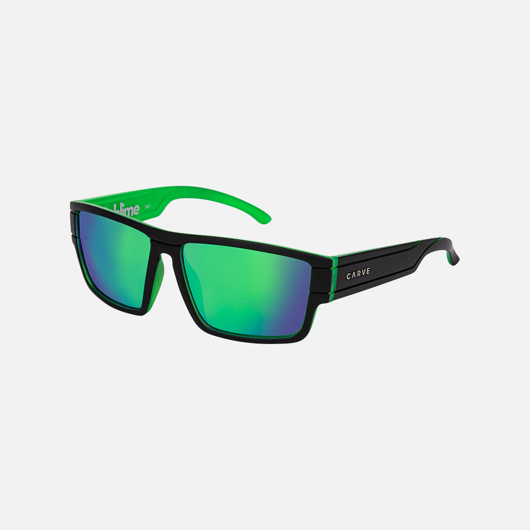 Sublime Green Iridium Matt Black Frame Sunglasses