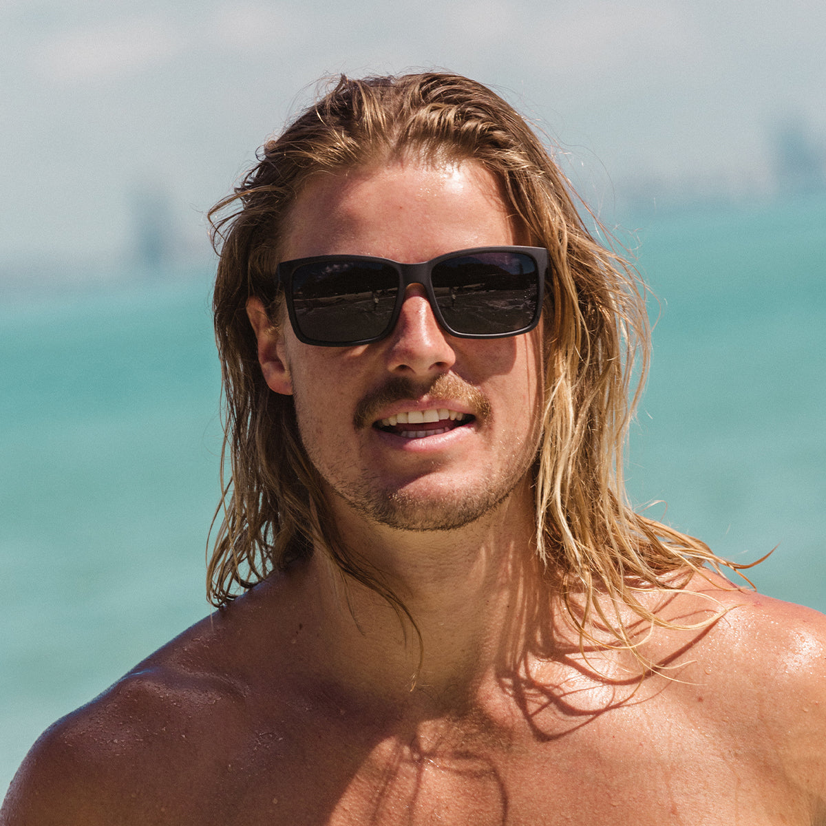 The Island - Matt Black Frame Sunglasses