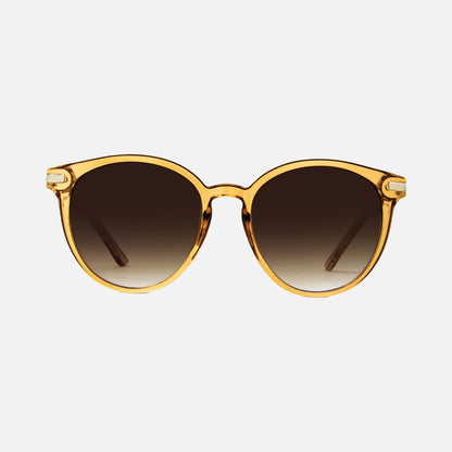 Dahlia - Gloss Honey Crystal Frame Sunglasses