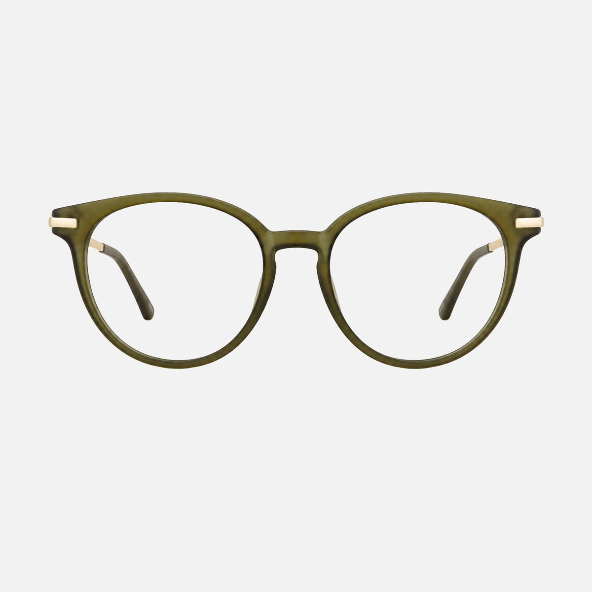 Dahlia - Blue Light Matt Olive Frame Glasses