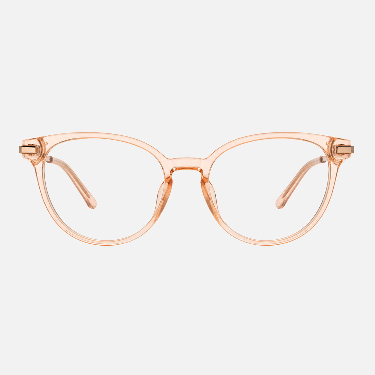 Dahlia - Blue Light Crystal Pink Champagne Frame Glasses