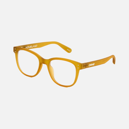 Homeland - Blue Light Matt Honey Frame Glasses