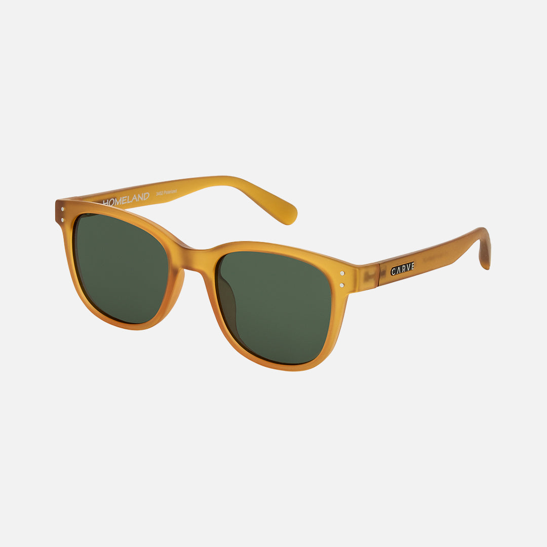 Homeland - Matt Honey Frame With Green Polarized Lens