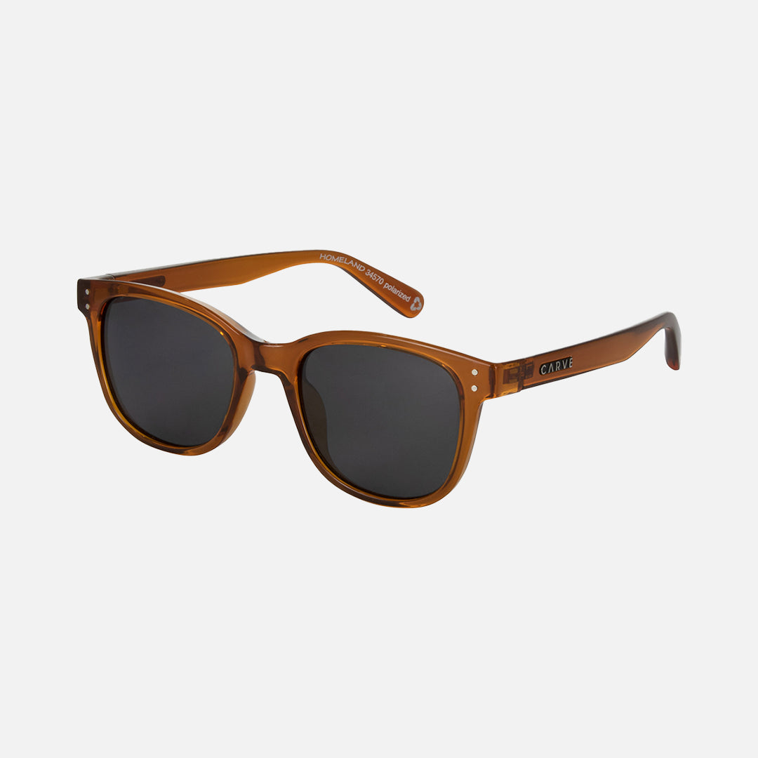 Homeland (Recycled) - Recycled Gloss Translucent Toffee Grey Polarized Lens