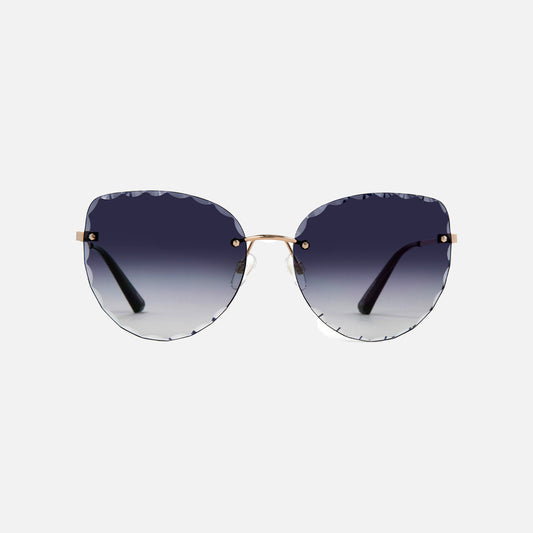 Foxy - Diamond Cut Light Gold Frame Sunglasses