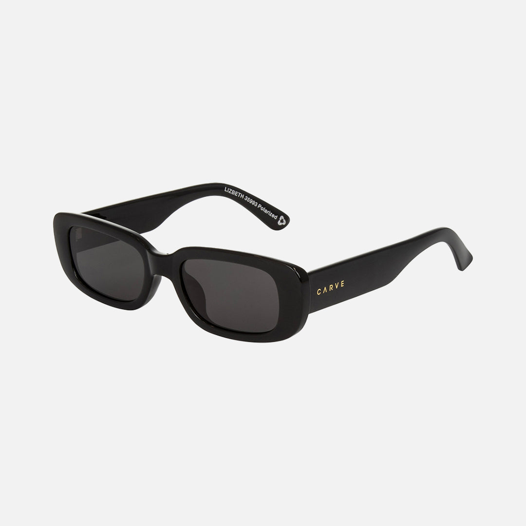 Lizbeth - Gloss Black Recycled Frame with Grey Polarized Lens