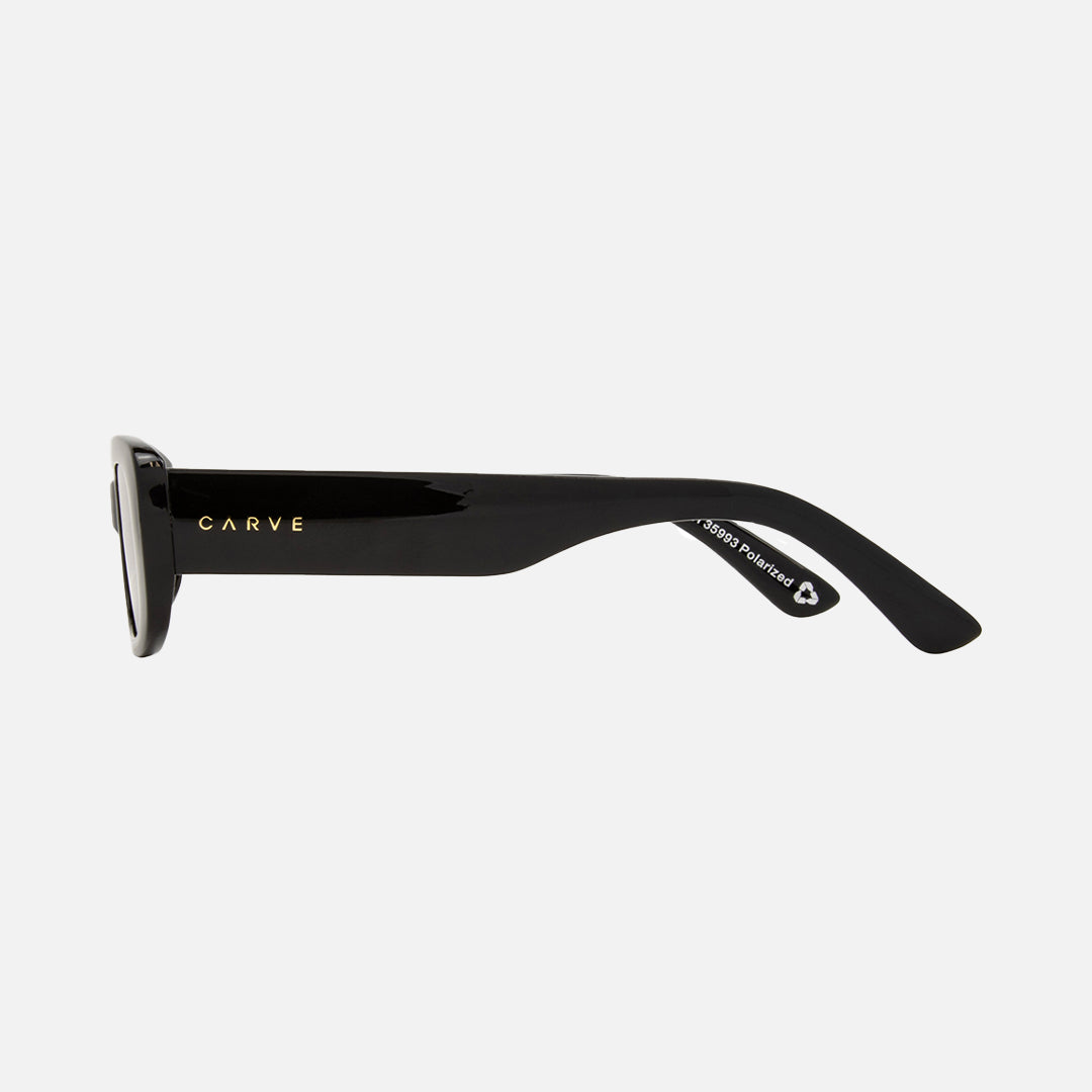 Lizbeth - Gloss Black Recycled Frame with Grey Polarized Lens