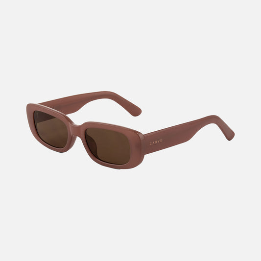 Lizbeth - Gloss Translucent Nude Frame with Brown Lens