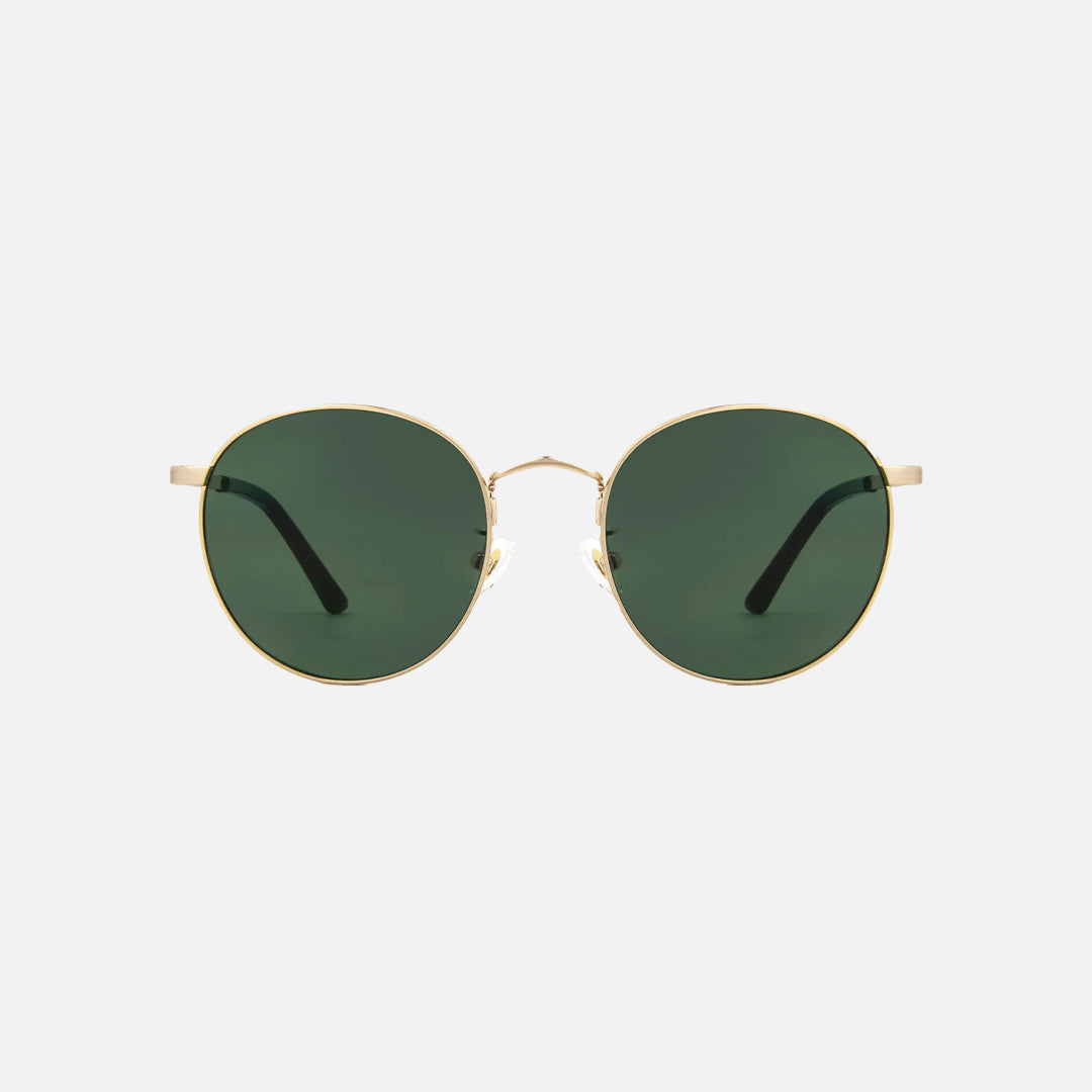 Heidi - Brushed Gold Frame Green Lens