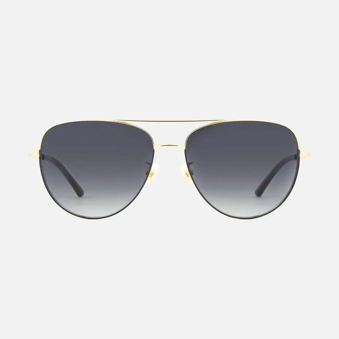 Solana - Gloss Gold/Black Metal Gradient Grey Lens