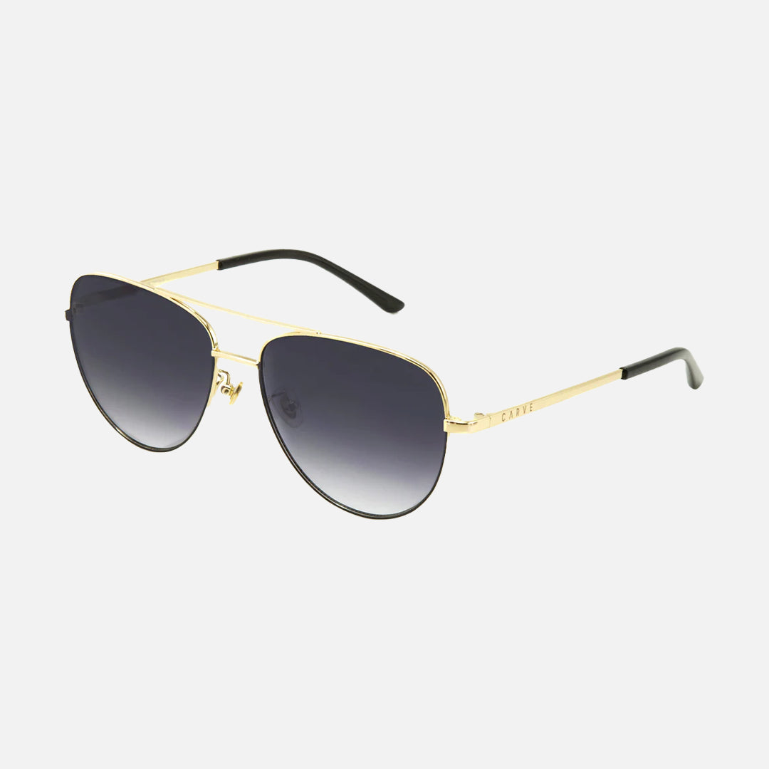 Solana - Gloss Gold/Black Metal Gradient Grey Lens