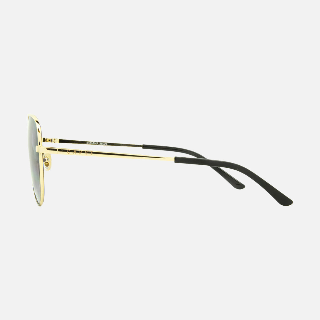 Solana - Gloss Gold/Black Metal Gradient Grey Lens