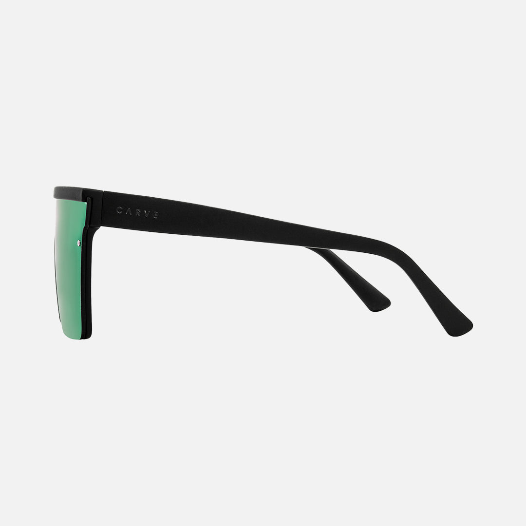 Muse -  Matte Black Frame Green Iridium Lens