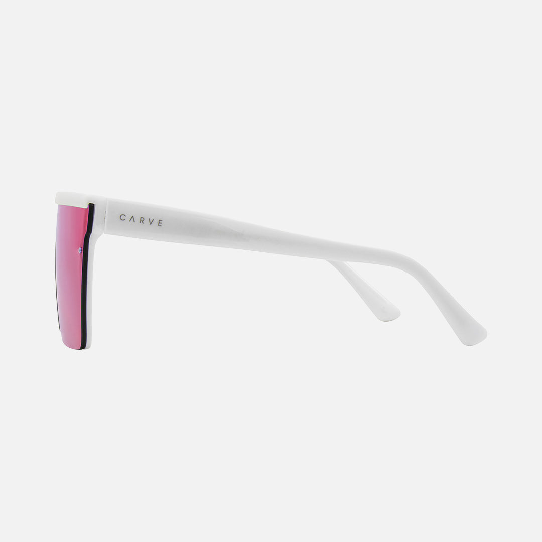 Muse -  Gloss White Frame Hot Pink Orange Lens w/Pink Iridium