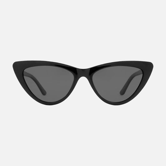 Carrie - Gloss Black Dark Grey Polarized Lens