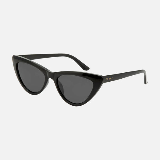 Carrie - Gloss Black Dark Grey Polarized Lens