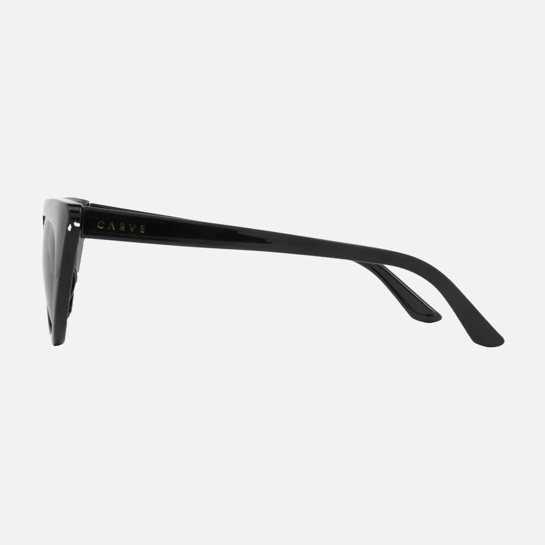 Carrie - Gloss Black Dark Grey Polarized Lens