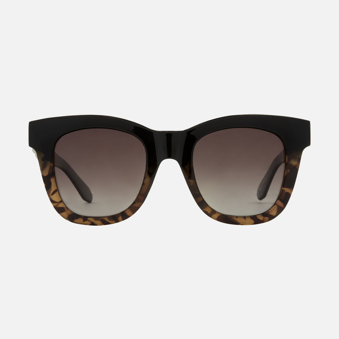 Elba -  Black/Milky Tort  Gradient Brown Polarized Lens