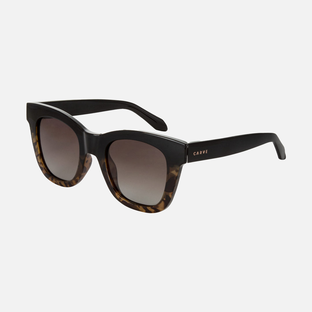 Elba -  Black/Milky Tort  Gradient Brown Polarized Lens