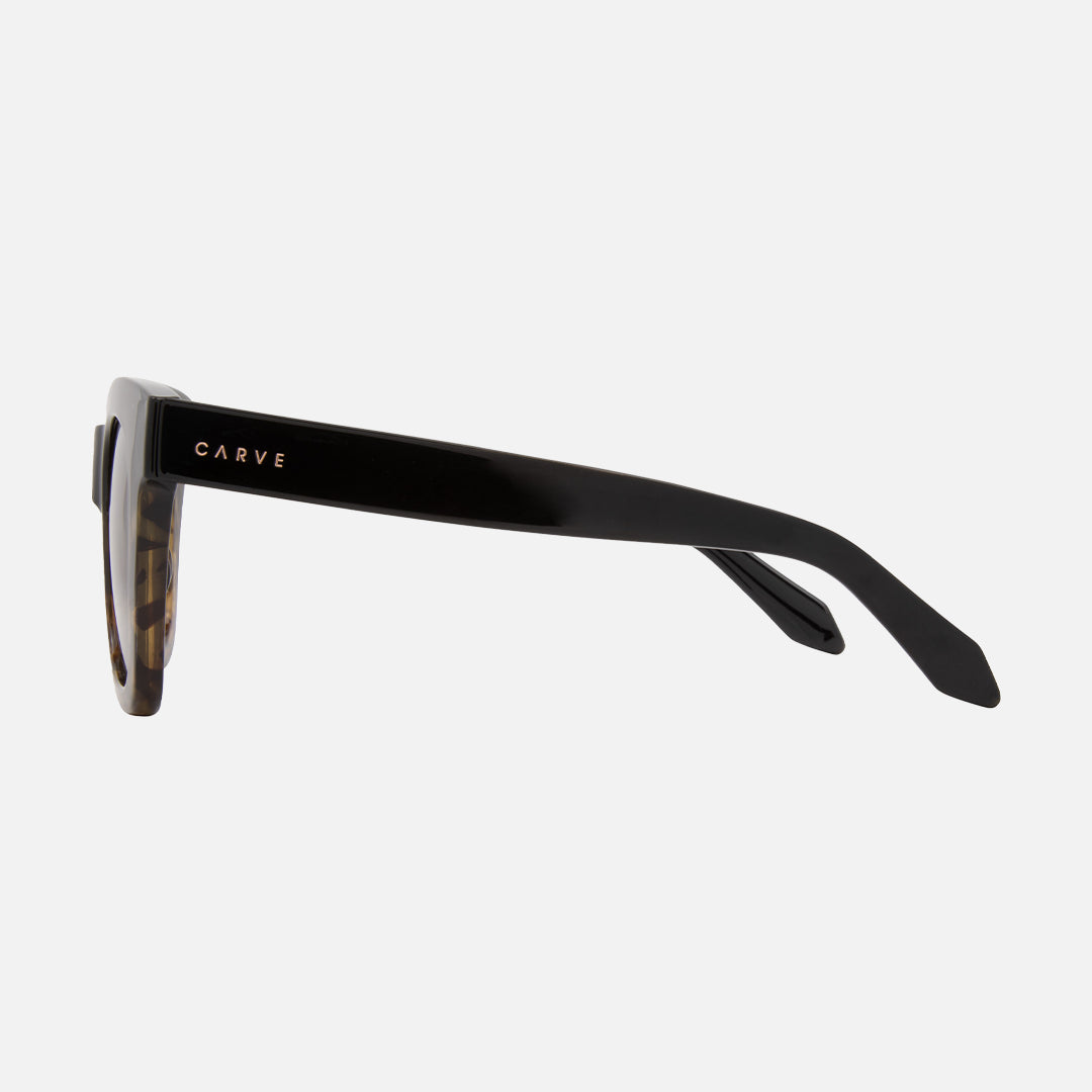 Elba -  Black/Milky Tort  Gradient Brown Polarized Lens