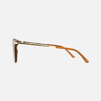 Frankie - Gloss Crystal Tobacco Gold Metal Brown Lens